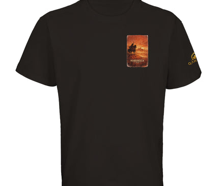 T-shirt blanc Qantara Marrakech 1070, hommage à la fondation almoravide