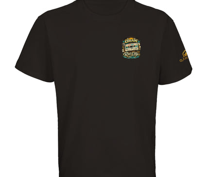 T-shirt noir Qantara Oran Raï City, cassette vintage et palmiers