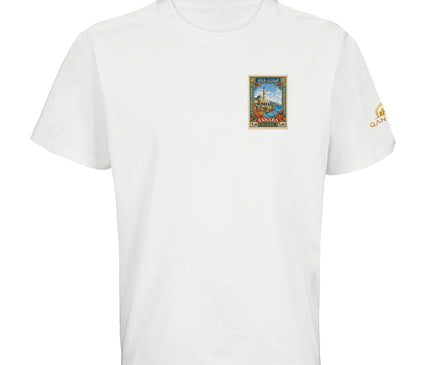 T-shirt Annaba vue détaillée, basilique sur la falaise méditerranéenne